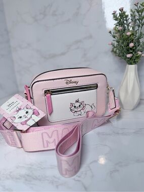 Disney x Primark Pink and White Marie Camera Bag